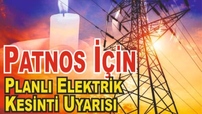 Patnos’ta Planlı Elektrik Kesintisi Uyarısı