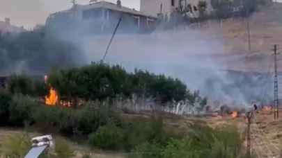 Yüksekova’da anız yangını