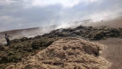 Özalp’ta çıkan yangında 700 bağ ot, 7 ton saman kül oldu