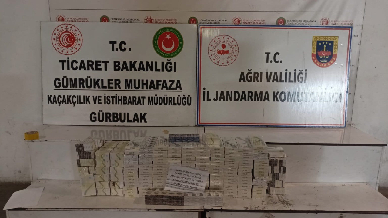 Ağrı’da 4 bin 450 paket kaçak sigara ele geçirildi