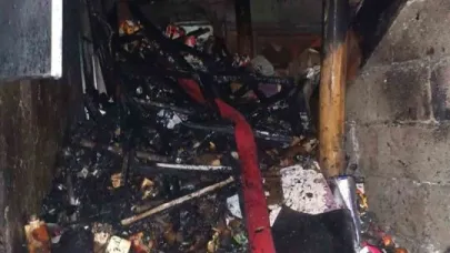 Özalp’ta pasajda yangını