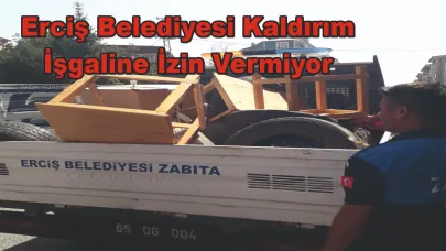 Erciş Belediyesinden Kaldırım İşgaline Sıkı Denetim