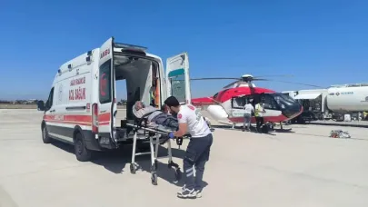 Van'da Serebrovasküler hastası, ambulans helikopterle Van’a getirildi