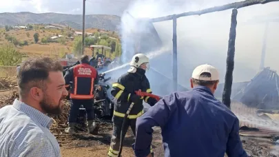 Malatya’da ahır yangını: 10 büyükbaş hayvan telef oldu