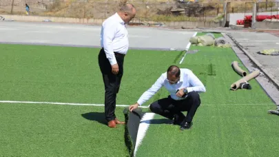 Ağrı’da Amatör Spor Sahası ve Yürüyüş Parkuru Yenileniyor