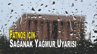 Patnos İçin Sağanak Yağış Uyarısı
