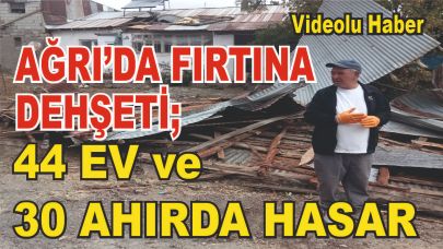 Ağrı’da Kasırga Gibi Fırtına (Videolu Haber)