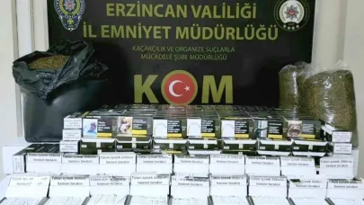 Polis Erzincan’da 50 bin dal makaron, 25 kilo tütün ele geçirildi