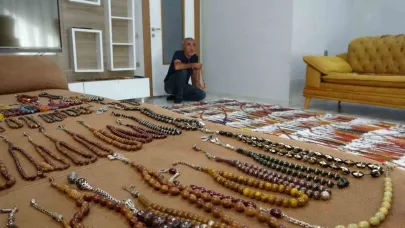 Malatyalı muhtarın milyonluk tespih koleksiyonu görenleri şaşırtıyor