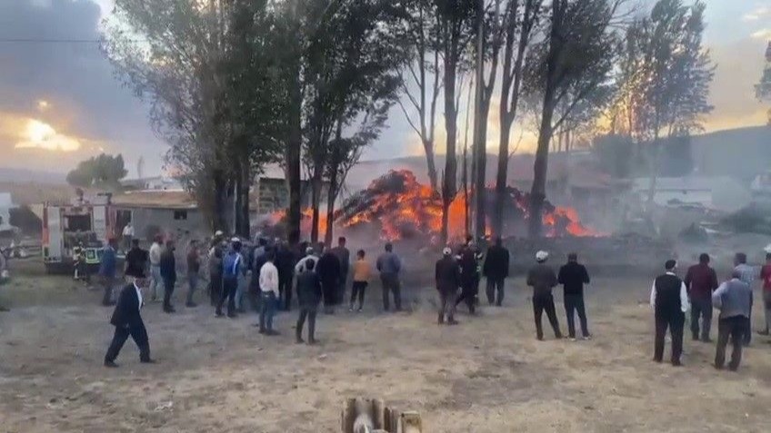Tekman’da korkutan ot yangını