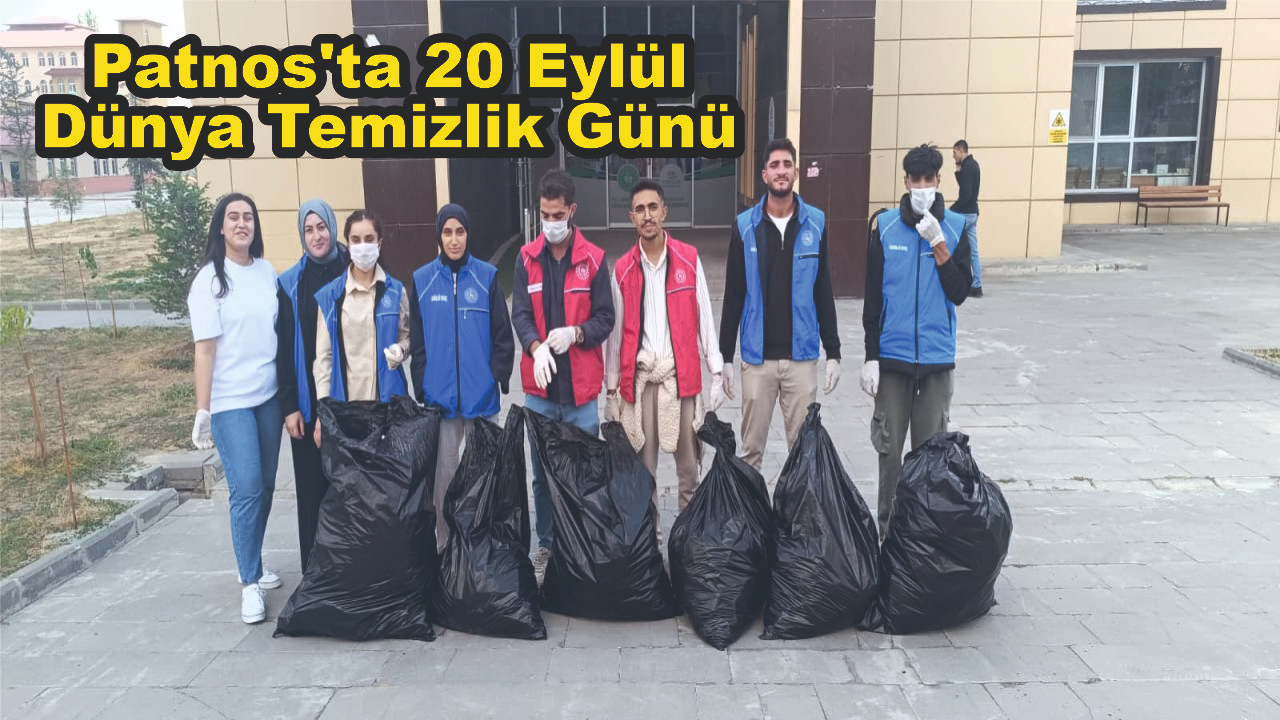 Patnos'ta 20 Eylül Dünya Temizlik Günü Nedeniyle Çevre Temizliği