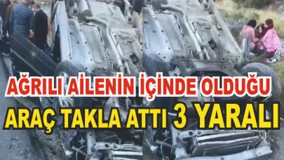Ağrılı Aile Kaza Yaptı ; 3 Yaralı
