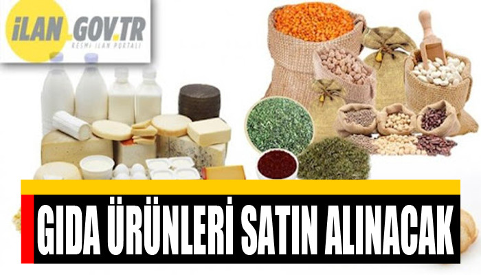 Gıda ürünleri satın alınacak