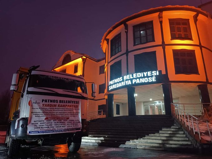 Patnos Belediyesinden Deprem Bölgesine Yardım Kampanyası