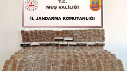 Jandarma Muş’ta 40 bine yakın dolu makaron ele geçirdi