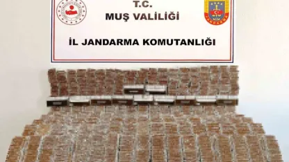 Jandarma Muş’ta 40 bine yakın dolu makaron ele geçirdi