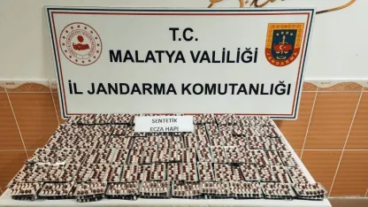Jandarma Malatya’da 4 bin 438 adet uyuşturucu hap ele geçirildi