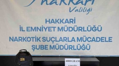 Polis Hakkari’de 43 kilo uyuşturucu ele geçirdi