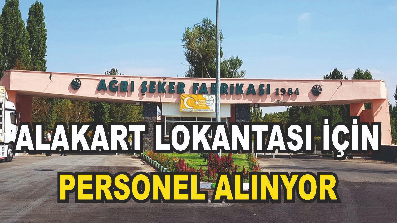Ağrı Şeker Fabrikası Personel Alacak