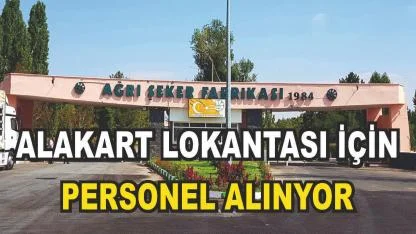 Ağrı Şeker Fabrikası Personel Alacak