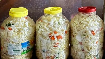 Ağrılı kadınlardan kışlık turşu mesaisi