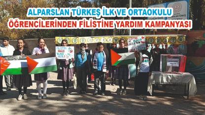 Erciş Alparslan Türkeş İlk ve Ortaokulu Öğrencileri Özgür Filistin İçin Dayanışma Etkinliği Düzenledi