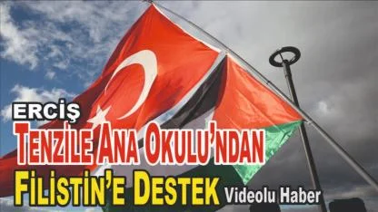 Erciş’te Minik Yüreklerden Filistin’e Destek