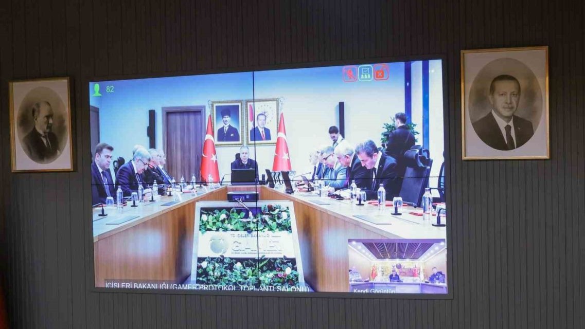 Erzincan Valisi Hamza Aydoğdu, İçişleri Bakanı Yerlikaya’nın başkanlığındaki VKS toplantısına katıldı