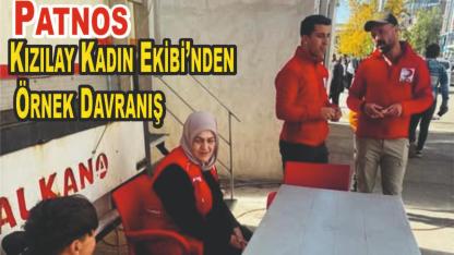 Patnos Kızılay Kadın Ekibi’nden Örnek Davranış
