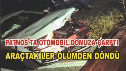 Patnos'ta Otomobil Domuza Çarptı