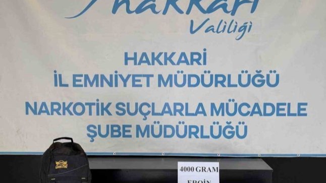 Polis Hakkari’de 43 kilo uyuşturucu ele geçirdi