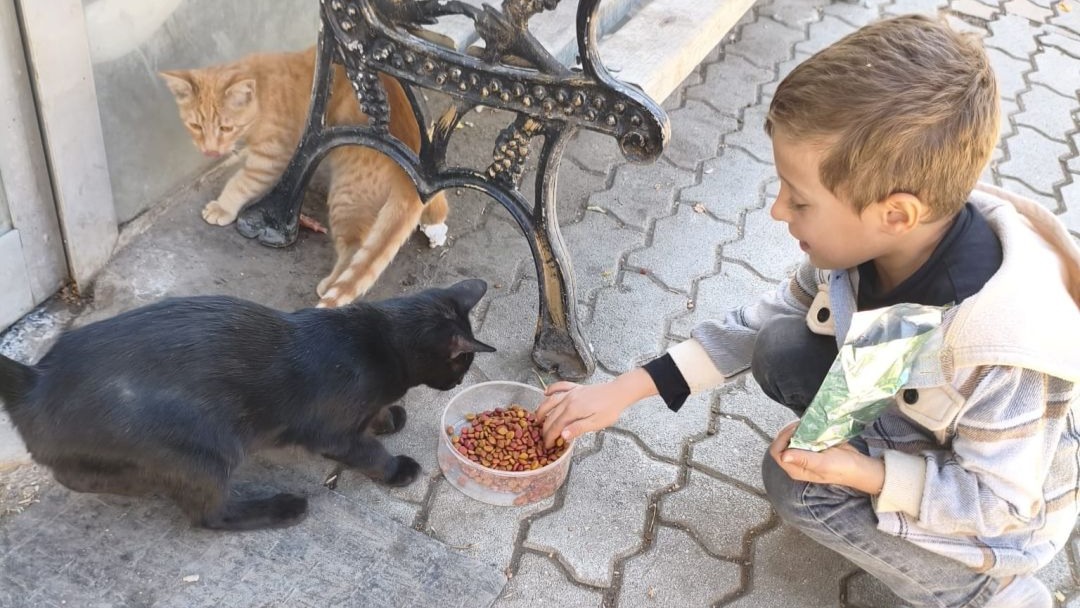 Van&#039;ın Çatak ilçesinde minik öğrencilerden anlamlı davranış