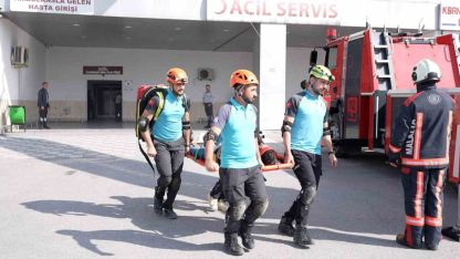 Malatya Eğitim ve Araştırma Hastanesi’nde yangın tatbikatı