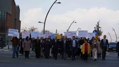 Erzurum'da, Kadına yönelik şiddete karşı farkındalık yürüyüşü
