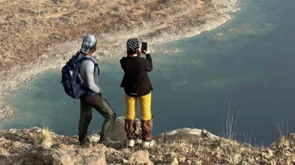 Vanlı dağcılardan Nemrut Kalderası’nda 12 saatlik zorlu yürüyüş