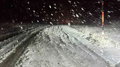 Malatya’da kırsal bölgeler kar altında