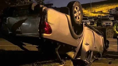 Erzurum’da kamyonet takla attı: 1 yaralı