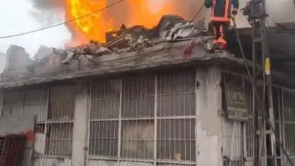 Malatya'da Kaporta atölyesinde yangın