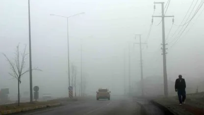 Erzincan'da yoğun sis: Görüş mesafesi 20 metreye düştü