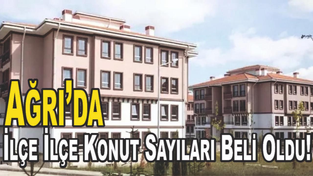 Ağrı’da İlçe İlçe Konut Sayıları Beli Oldu!