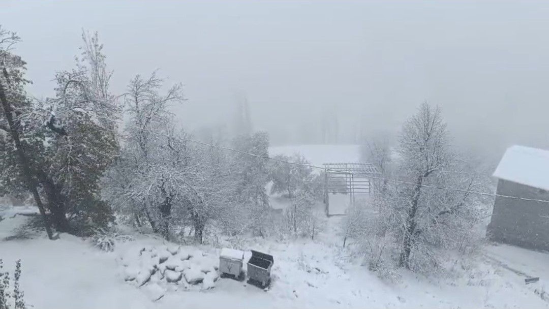 Bahçesaray&#039;da kar yağışı0