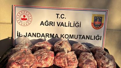 Diyadin’de Yolcu Otobüsünde 50 Kilo Kaçak Et Ele Geçirildi