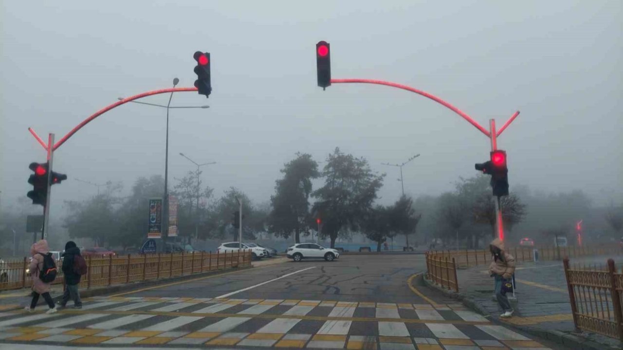 Erzurum güne sisle uyandı