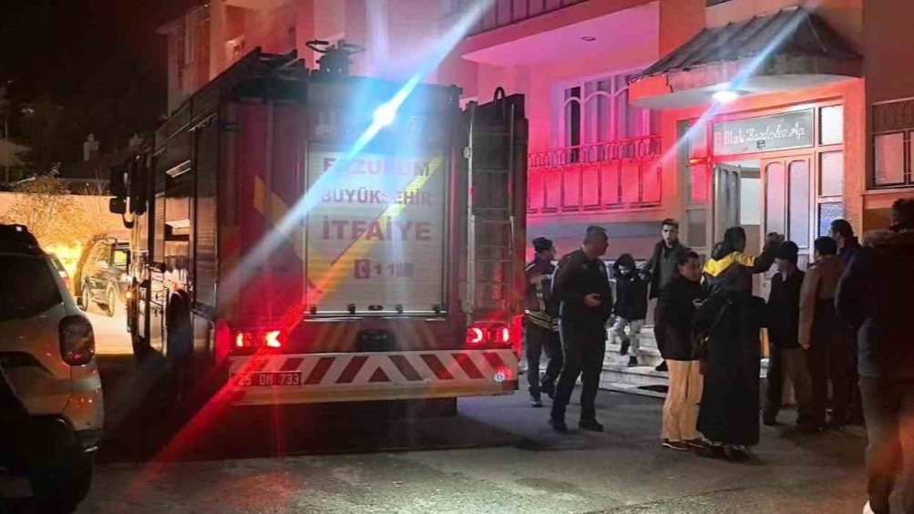 Erzurum Palandöken’de korkutan yangın