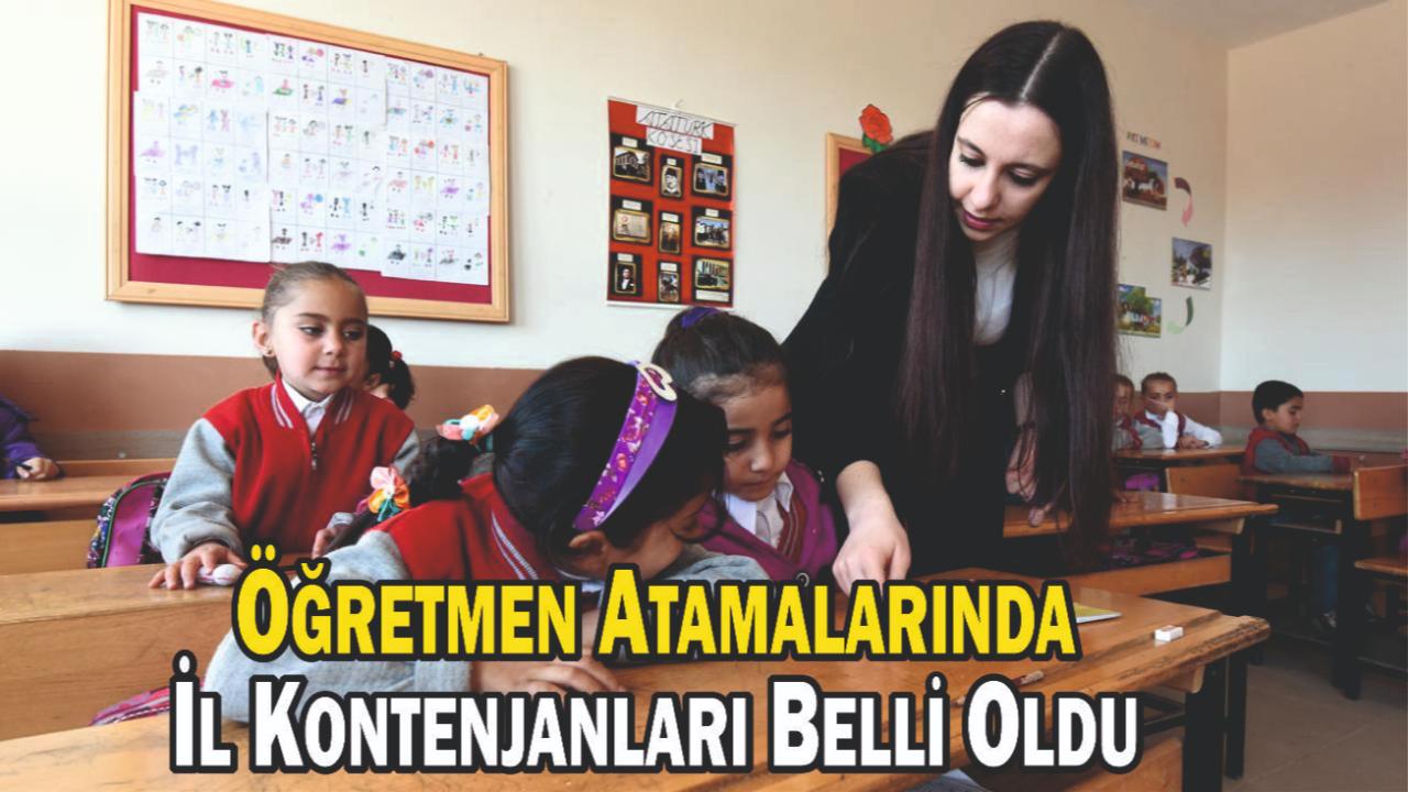 Öğretmen Atamalarında İl Kontenjanları Belli Oldu