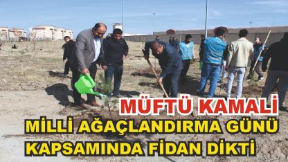 Patnos İlçe Müftüsü, Kamali Fidan Dikim Etkinliği'ne Katıldı.