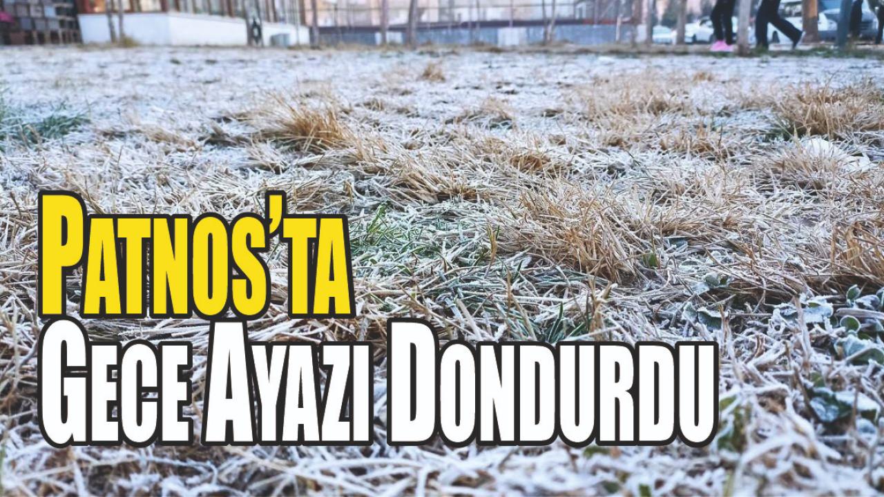 Patnos’ta Gece Ayazı Dondurd