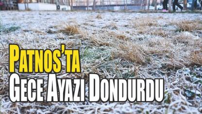 Patnos’ta Gece Ayazı Dondurd