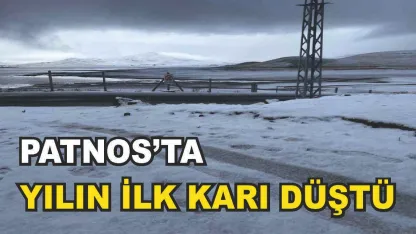 Patnos’ta mevsimin ilk karı yağdı