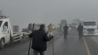 Bitlis'te yoğun sis zincirleme kazaya neden oldu